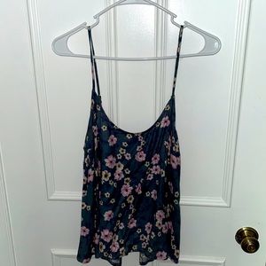 American Eagle floral tank with open back